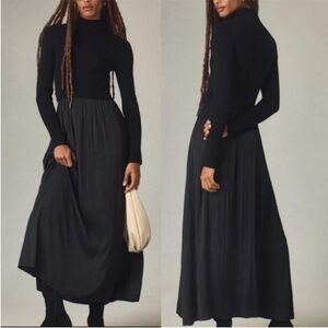 Anthropologie Black Maxi Dress